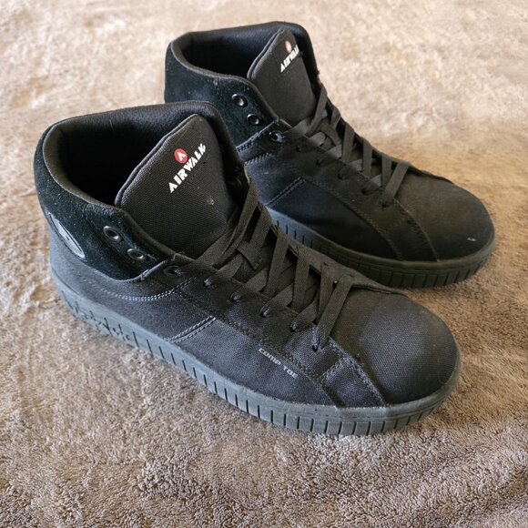 Airwalk Deuce Mid Work Shoes Men’s 12 Black Composite Toe EH Slip Oil Resistant - Picture 8 of 13